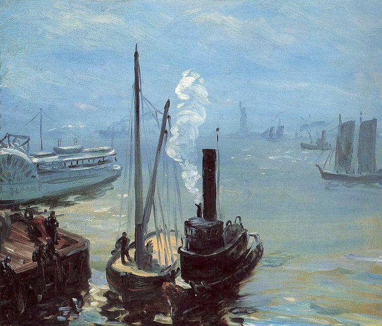 Glackens, William James Tugboat and Lighter